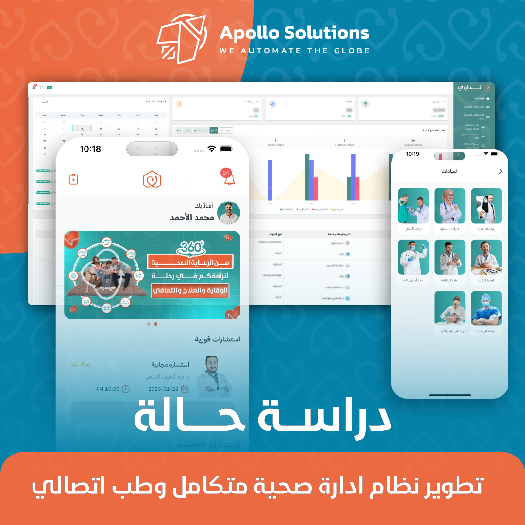دراسة حالة تطوير نظام ادارة صحية متكامل وطب اتصالي