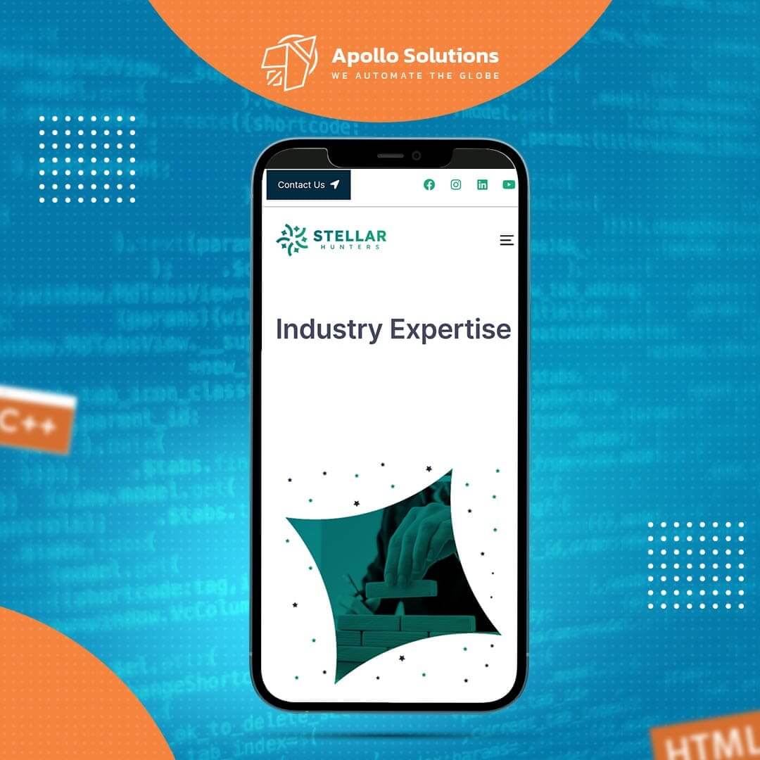برمجة وتصميم موقع شركة Stellar Hunters